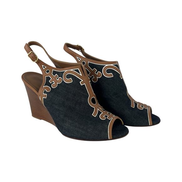 Hermes Denim Wedges - Picture 1 of 7